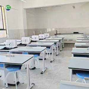 Table de laboratoire de <span class=keywords><strong>chimie</strong></span> moderne pour lycée avec structure en acier et surface en résine époxy pour les expériences des élèves - Product Image 5