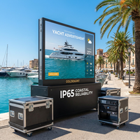 Уличный полноцветный светодиодный цифровой экран P2.5-P6, IP65, водонепроницаемый, 8K, читаемый при солнечном свете, со встроенной CMS, настраиваемый размер