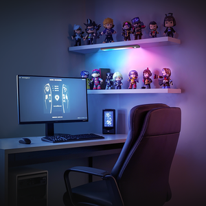 Barra de luz LED inalámbrica de 5V, luz de ambiente blanca con puesta de sol de arcoíris colorida para juegos de baño, sala de estar o dormitorio - Product Image 2