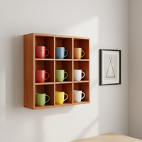 Tasse à café en bois présentoir mural porte-gobelet rustique