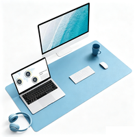 Tapis de bureau en cuir PU PVC avec logo personnalisé, 800*300*2mm, imperméable, antidérapant, grand tapis de souris pour le bureau et les jeux