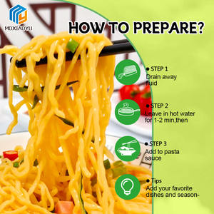 Fideos Konjac Sabor a Zanahoria Vitamina B1 B2 C, Caroteno Protege La Vista Fideos Instantáneos Keto Shirataki Fideos Spaghetti - Product Image 3