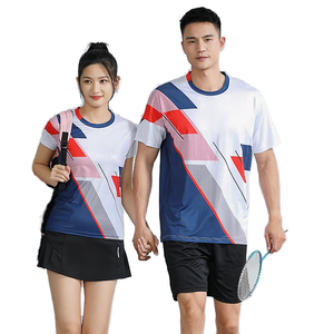 Camisetas de Pickleball Cortas Unisex de Poliéster al por Mayor, Estampado Digital Personalizado, Tops de Bádminton Transpirables Listos para Envío en Verano - Product Image 3