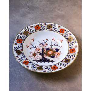 Gabriella P.'s Customizable Ceramic Tableware Deep <b>Plate</b> with Red Blue Flowers ABS Dinner <b>Soup</b> Decal Printing Hotels - Product Image 6