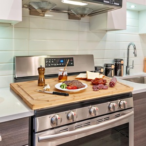 <span class=keywords><strong>Planche</strong></span> à découper en bambou surdimensionnée avec rainure pour le jus, blocs à découper en bambou géants - Product Image 6