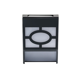 Leal de plástico negro de la pared de Decoración LED impermeable paisaje jardín solar al aire libre LED solar luz de la pared - Product Image 1