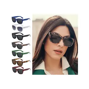 Fashion Polarized Sun Glasses 2023 Simple Designer Style Shades Wholesale New Trendy Women Square Thick Frame Sunglasses 2023