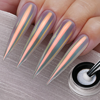 Yokefellow GleamTap Cushion Aurora Chrome 1G Nueva Actualización Polvo para Uñas Efecto Sirena Aurora para Uñas