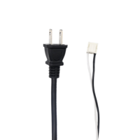 Cable de Alimentación IEC C13 de 2 Pines Estándar Japonés, JIS C 8303 con Certificación PSE, H05VV-F, Cable de Repuesto para Monitor de Computadora y TV, Blanco y Negro