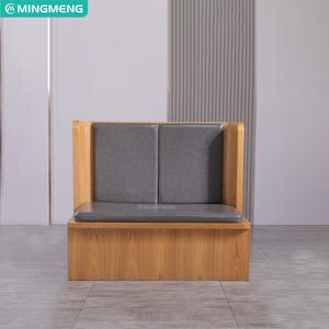 Su misura ristorante stand divano mobili Coffee Shop tavolo da pranzo in legno con cabina in pelle divano per bar e Hotel - Product Image 2