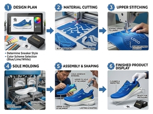 <span class=keywords><strong>Zapatillas</strong></span> Deportivas de Alto Rendimiento para Hombre OEM, Parte Superior de Tejido Transpirable, Entresuela con Amortiguación Gruesa, Logotipo Personalizado, Calzado Deportivo - Product Image 5