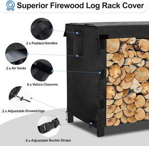 Couverture en <span class=keywords><strong>bois</strong></span> <span class=keywords><strong>de</strong></span> feu <span class=keywords><strong>de</strong></span> haute qualité extérieure 420D Oxford tissu imperméable PU revêtement <span class=keywords><strong>bois</strong></span> <span class=keywords><strong>de</strong></span> <span class=keywords><strong>chauffage</strong></span> Rack couverture <span class=keywords><strong>de</strong></span> stockage - Product Image 2