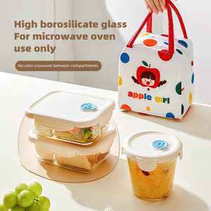 Ensemble de contenants alimentaires en verre pour enfants, boîtes à lunch hermétiques avec couvercles, compatibles micro-ondes, congélateur et lave-vaisselle, sans BPA - Product Image 4