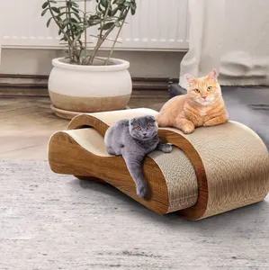 Papan besar bergelombang papan gores kucing tiang penggaruk bantalan papan tahan lama mencegah kerusakan perabotan