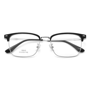 Lunettes de vue tendance pour hommes en alliage TR, demi-monture rectangulaire 54-19-146, antidérapantes, origine Danyang - Product Image 1