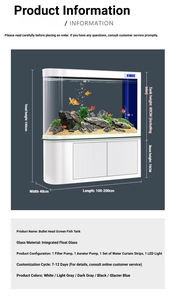 Acuario de Vidrio Grande en Forma de U de 300 Galones Personalizado con Sump - Product Image 3