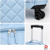 Sac de voyage matelassé grande capacité à roulettes, en polyester Oxford imperméable, sac à main trolley unisexe 15 pouces, idéal pour les voyages, OEM