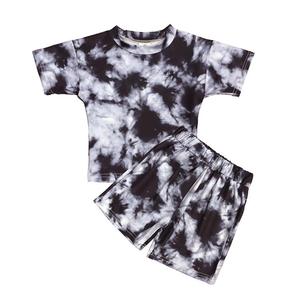Conjunto de Ropa de Verano para Niñas Pequeñas, Conjunto de Ropa Informal para Bebés, Camiseta con Estampado Tie-Dye y Pantalones Cortos, Conjunto de 2 Piezas - Product Image 3