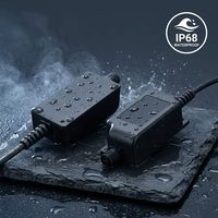 Alimentation LED étanche IP68 certifiée CE 12W à tension constante pour extérieur avec connecteur circulaire à vis de 2 broches