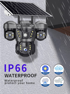 กล้องวงจรปิด 12MP IP66 แบบสามเลนส์ พลังงานแสงอาทิตย์ 4G WiFi PTZ พร้อมจอแสดงผลสามจอ ระบบเสียงสองทาง หมุนได้ ปรับมุมได้ ภาพสีคมชัดในเวลากลางคืน - Product Image 3