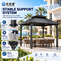 Pergola bioclimatique à lames orientables en aluminium sur mesure pour patio, jardin, complexe hôtelier, terrasse et projets d'aménagement extérieur