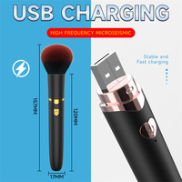 10 standen multifunctionele make-up speelgoed mini dildo vibrerende make-up kwast G-spot vibrator seksspeeltje