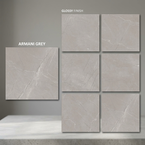 Arora Natural 800x800mm Double Glazed Polished Porcelain Tiles Grey Stone Finish Flooring - Product Image 3