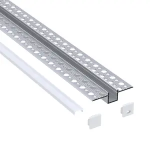 Für Decken leuchte Bar Beleuchtung Silber Schwarz Weiß Streifen Kanal Einbau Trockenbau Gips Gips In Aluminium LED-Profil