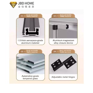 Nhôm gấp cửa-Tempered Kính bi-lần thiết kế cho Patio, ban công & phòng khách - Product Image 5