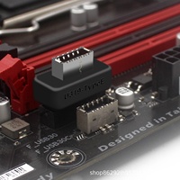 Adaptador USB 3.0 de 19P/20P para Placa Base a Tipo-E, Cable de Puerto Tipo-C para Panel Frontal, Diseño Moldeado en una Sola Pieza, Modelo 13