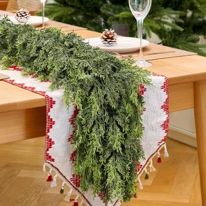 9FT Mantle Realistic Faux Greenery Garland Artificial Pine Garlands for Christmas Mantel <b>Table</b> Xmas Holiday Seasonal Decor - Product Image 3