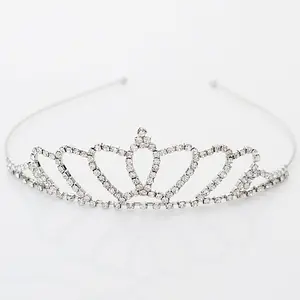 TIARA para el pelo con diamantes de imitación para mujer, diseño de moda, joyería de boda, corona nupcial de plata, princesa