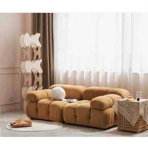 Ensemble de canapé de salon en velours design italien de haute qualité canapé de meubles canapé modulaire en tissu ottoman - Product Image 6
