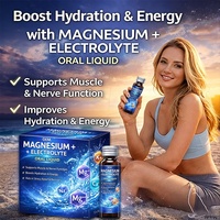 Liquide oral électrolytique au magnésium économique avec 1400 mg d'électrolytes, 125 mg de magnésium, complexe de vitamine B6 pour la fonction musculaire