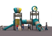 Parc à thème de terrain de jeu commercial personnalisé arc-en-ciel et oiseau pour enfants enfants 3-12 ramper escalade amusant toboggan d'amusement