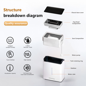 <span class=keywords><strong>Humidificador</strong></span> de <span class=keywords><strong>aire</strong></span> ultrasónico con lámpara de llama, pantalla digital de niebla fina, control remoto, temporizador de humedad constante, calefacción - Product Image 6
