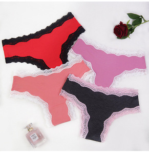 Culottes sans couture slip sous-vêtements culotte Bragas <span class=keywords><strong>Tanga</strong></span> De Encaje t-back tongs Sexy sous-vêtements en dentelle grande taille culotte - Product Image 1