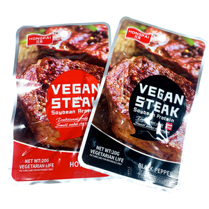 Aperitivos chinos al por mayor, 20G, sabor a pimienta negra, proteína de soja vegana, bistec vegetariano - Product Image 5