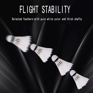 יצרן מקורי ומאושר עמיד אווז ברווז נוצה אימון נגד החלקה אימון בדמינטון כדורים ספציפיים אור - Product Image 2