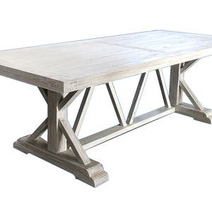 Meubles de maison rustiques américains, table à manger carrée en bois recyclé massif, 8 places, haut de gamme - Product Image 3