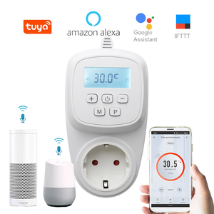 Telin AC209 プログラム可能なワイヤレススマートWiFi Nest対応サーモスタットソケット プラグイン式暖房サーモスタット プラグイン式サーモスタット - Product Image 2