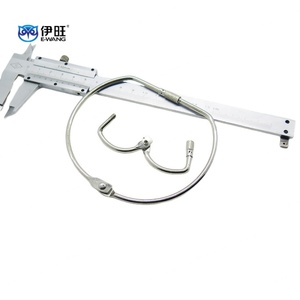 EWANG Nickel Plating 5 Inch Metal Iron Silver Screw Lock D Shaped <b>Rings</b> - Product Image 1