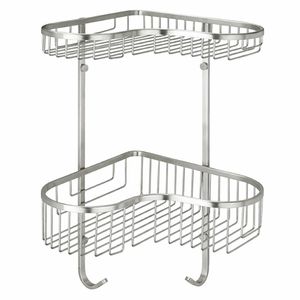 Cestas de Almacenamiento de Baño de Acero Inoxidable 304 de 2 Niveles para Montar en la Pared y Organizador de Ducha de Doble Capa - Product Image 4
