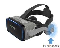 SHINECON Lunettes VR 3D G07E avec Manette Télécommande Polarisée pour Mobiles 4.7-6.0" Android/iOS Écran >80" et Joystick de Jeu