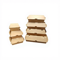 Boîte à lunch en papier kraft ondulé de qualité alimentaire, écologique, recyclable, personnalisée, en gros d'usine