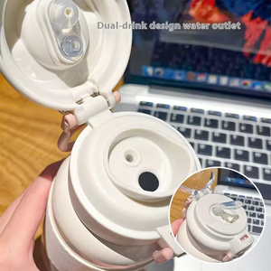 Termo Simple Multicolor de Gran Capacidad con Doble Pared, Base de Succión, Diseño Portátil para Niños, Uso Deportivo, Dibujos Animados - Product Image 4