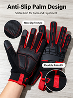 Gants de travail HAIYI Rigger à motif floral, unisexes, à doigts entiers, avec sangle de poignet réglable et renforcée
