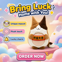 Peluche personnalisée en forme de chat, oreilles pointues, coussin en peluche, poupée en peluche, figurine en peluche douce OEM ODM pour cadeau