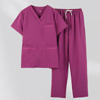 Ensembles de blouses médicales extensibles 4 directions de haute qualité S-4XL – Haut élégant à col en V et pantalon droit à bon tombé – Uniforme d'infirmière pour hôpital – OEM