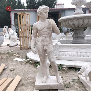 Grande statue romaine Offre Spéciale de David Michel-Ange en marbre blanc pour jardin - Product Image 5